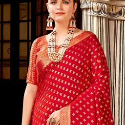 KALINI Ethnic Motif Zari Woven Chanderi Saree-11