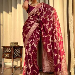 BAESD Ethnic Motifs Zari Banarasi Saree-image-94