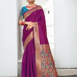 Anouk  Ethnic Motifs Woven Design Banarasi Saree-picture-48