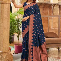 Visit Wear Ethnic Motifs Woven Design Banarasi Saree-picture-18