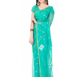 Reboot Fashions Zari Pure Chiffon Bandhani Saree-image-80