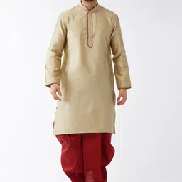 VASTRAMAY Self Design Kurta With Dhotipant-image-35