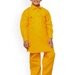 Pro-Ethic STYLE DEVELOPER Boys Shirt Collar Pathani Kurta With Pyjamas-picture-35