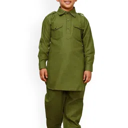 Pro-Ethic STYLE DEVELOPER Boys Shirt Collar Pathani Kurta With Pyjamas-32