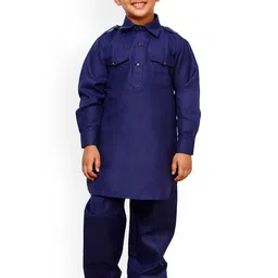 Pro-Ethic STYLE DEVELOPER Boys Shirt Collar Pathani Kurta With Pyjamas-32