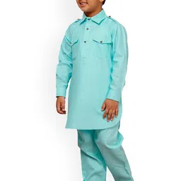Pro-Ethic STYLE DEVELOPER Boys Shirt Collar Pathani Kurta With Pyjamas-29