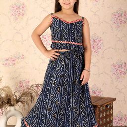 VASTRAMAY Girls Bandhani Printed Ready to Wear Lehenga Choli Set-picture-12