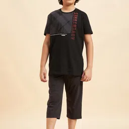 Sweet Dreams Boys Printed T-shirt With Lounge Pants-image-73