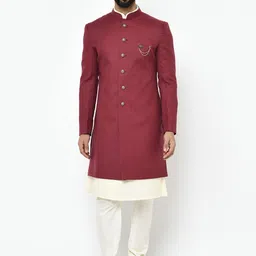 KISAH Mandarin Collar Sherwani Set-picture-45
