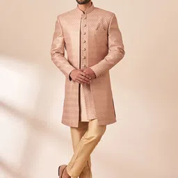 Manyavar Self-Design Sherwani With Trouser-picture-7