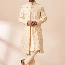 Manyavar Self-Design Sherwani With Trouser-picture-29