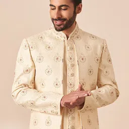 Manyavar Self-Design Sherwani With Trouser image 2