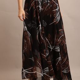Raabta Fashion Women Printed Flared Maxi Skirt-image-96