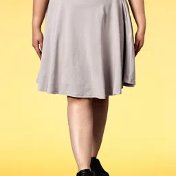 BAESD A-Line Flared Plus Size Midi Skirt image 4