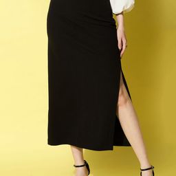 StyleStone Straight Side Slit Midi Skirts-image-31