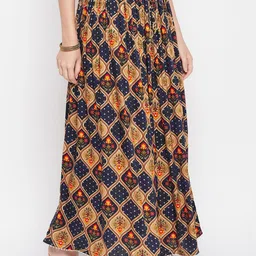 Clora Creation Printed Flared Maxi Skirt image 5