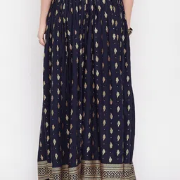 Clora Creation Ethnic Motifs Printed Flared Maxi Skirt image 5