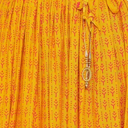Clora Creation Printed Flared Maxi Drawstring No Slit Skirt image 3