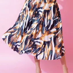 OTABU Printed A-line Midi Skirts-20