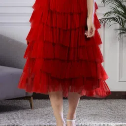 NEUDIS Tiered Flared Midi Skirt-image-10