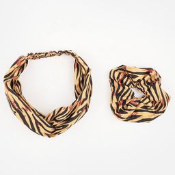 Aditi Wasan Women Yellow & Black Set of 2 Embellished Hairband-56