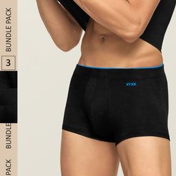 XYXX Men Pack Of 3 Black & Blue Solid Ultra Soft Antimicrobial Trunks XYTRNK3PCKN511-picture-23