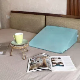 dormyo Memory Foam 18x17 Inch Bed Wedge In Green Colour with Zipper Cover-picture-6