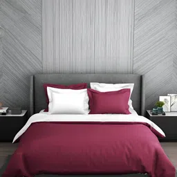 SPACES Hygro Hygro Maroon & White Printed Pure Cotton AC Room 350 GSM Double Bed Quilt-image-7