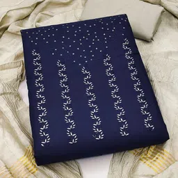 KALINI Sequinned Embroidered Unstitched Dress Material-image-20