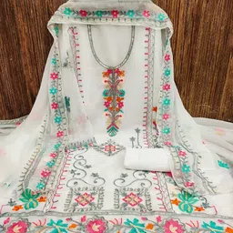Panzora Embroidered Unstitched Dress Material-image-75