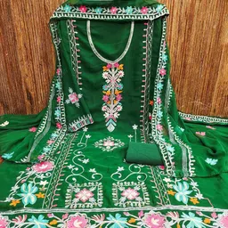 Panzora Embroidered Unstitched Dress Material-image-83