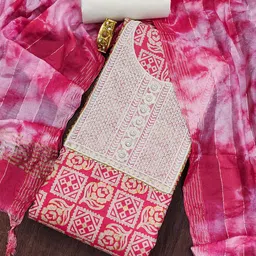 MANVAA Geometric Embroidered Sequinned Unstitched Dress Material-image-28