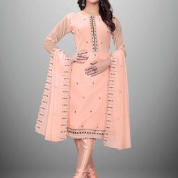MANVAA Ethnic Motifs Embroidered Sequinned Unstitched Dress Material-image-89