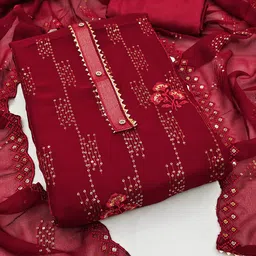 MANVAA Embroidered Georgette Unstitched Dress Material-image-63