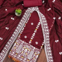 MANVAA Embroidered Unstitched Dress Material-picture-33