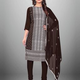 MANVAA Ethnic Motifs Embroidered Unstitched Dress Material-image-90