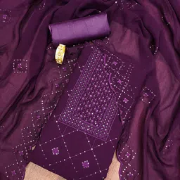 MANVAA Geometric Embroidered Sequinned Unstitched Dress Material-image-76
