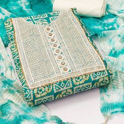 MANVAA Geometric Embroidered Unstitched Dress Material-image-57