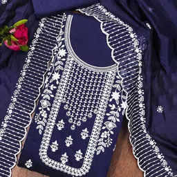 SHADOW & SAINING Embroidered Unstitched Dress Material-image-41