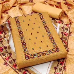 KALINI Floral Embroidered Unstitched Dress Material-image-71