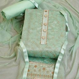 TAVAS Ethnic Embroidered Unstitched Dress Material-image-79