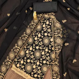 LeeliPeeri Designer Ethnic Motifs Embroidered Unstitched Dress Material-image-83