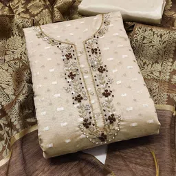 KALINI Woven Design Banarasi Unstitched Dress Material-image-43