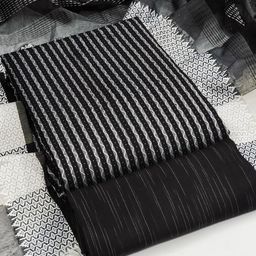KALINI Striped Unstitched Dress Material-image-23
