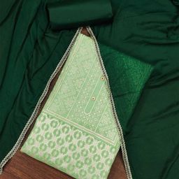 KALINI Ethnic Motifs Woven Design Sequined Banarasi Jacquard Unstitched Dress Material-picture-19