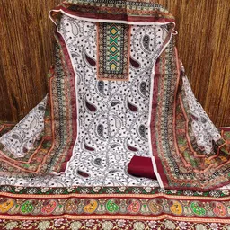 LeeliPeeri Designer Printed Unstitched Dress Material-image-16