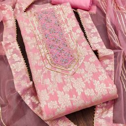 MANVAA Floral Woven Design Unstitched Dress Material-image-64
