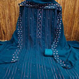 MANVAA Floral Embroidered Sequinned Unstitched Dress Material-image-93