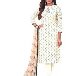 MANVAA Chevron Embroidered Unstitched Dress Material-image-25