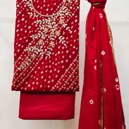 KALINI Embellished Unstitched Dress Material-image-61
